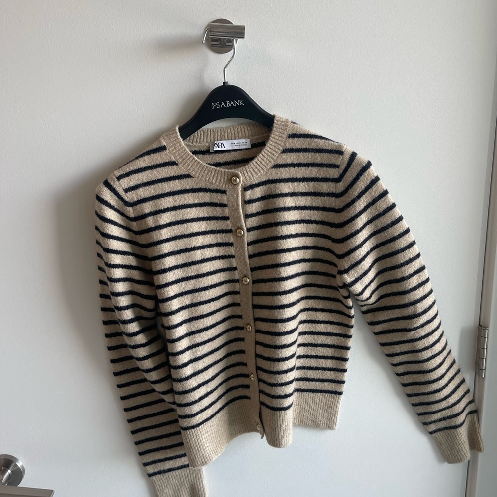 Zara Striped Brown and Black Women's Sweater